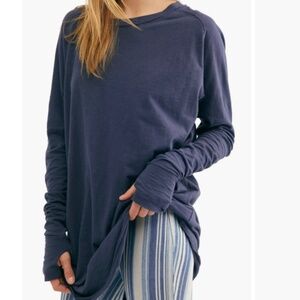 Free People We The Free Arden Tee Navy